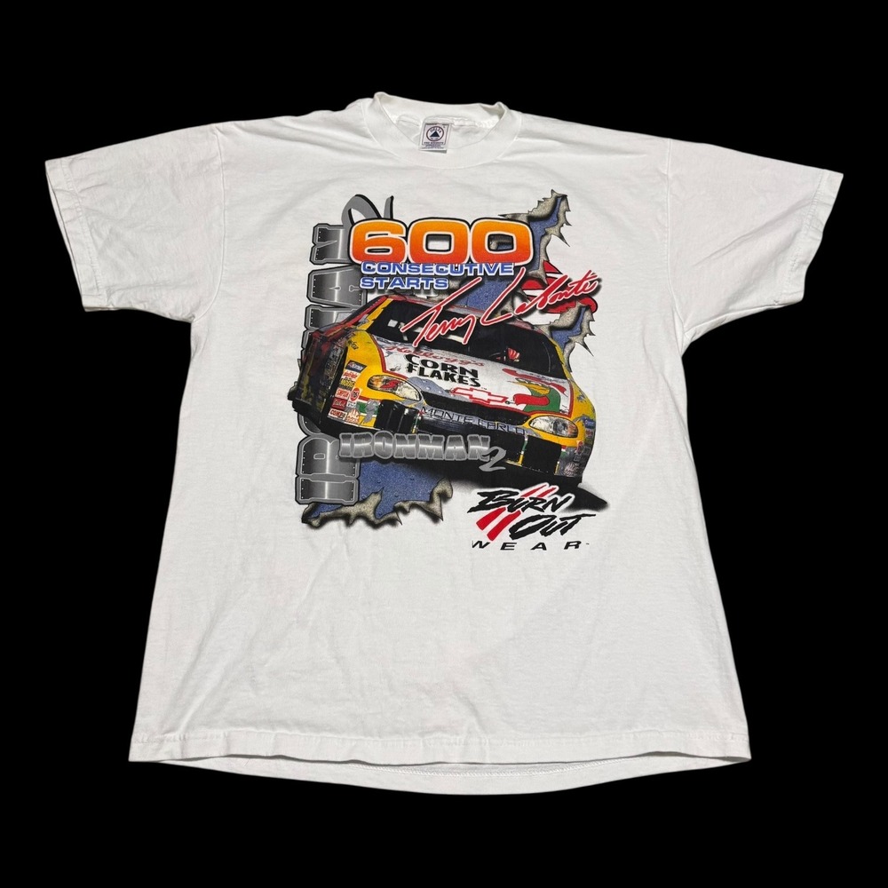 Vintage Delta 1999 Tony Labonte IRONMAN2 600 Starts Shirt Men's Large FLAW